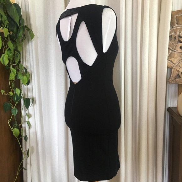 Alice + Olivia Black Mesh Cutout Mini Dress Small - Picture 2 of 8